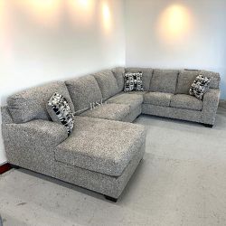 U Shape Modular Light Color Sectional Couch With Chaise Set ✨ Color Options ⭐$39 Down Payment with Financing ⭐ 90 Days same as cash
