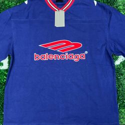 New Blue Balenciaga Tee Shirt 