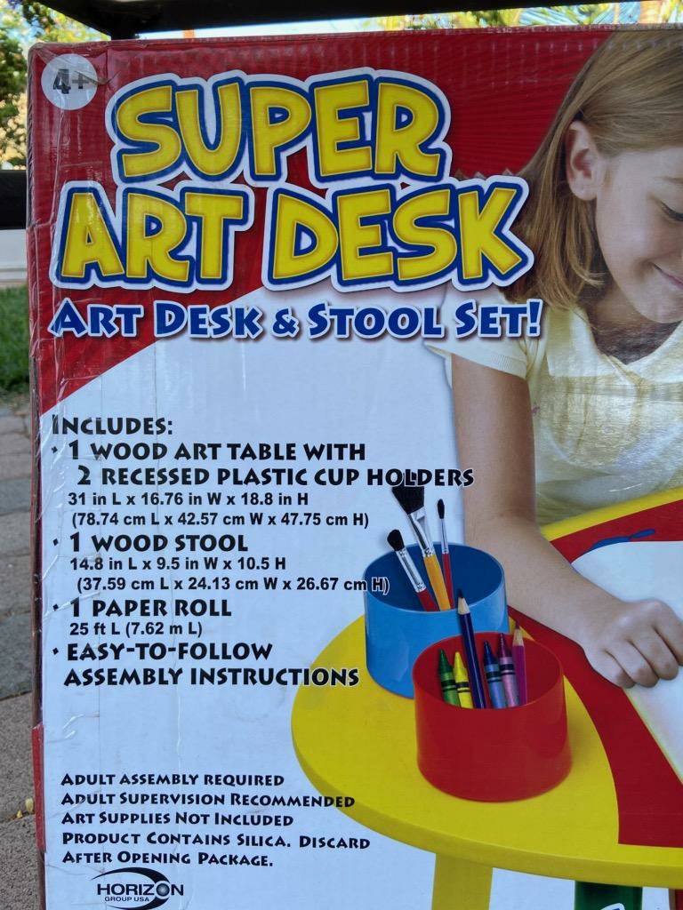 Kids Art/Crafst/Homework Table and stool