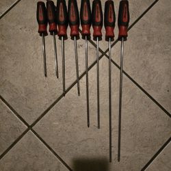 Snap On Tools  8 Pcs. Long Screw Driver Set 