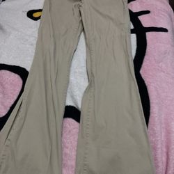 khaki classic baggy pants size 6 