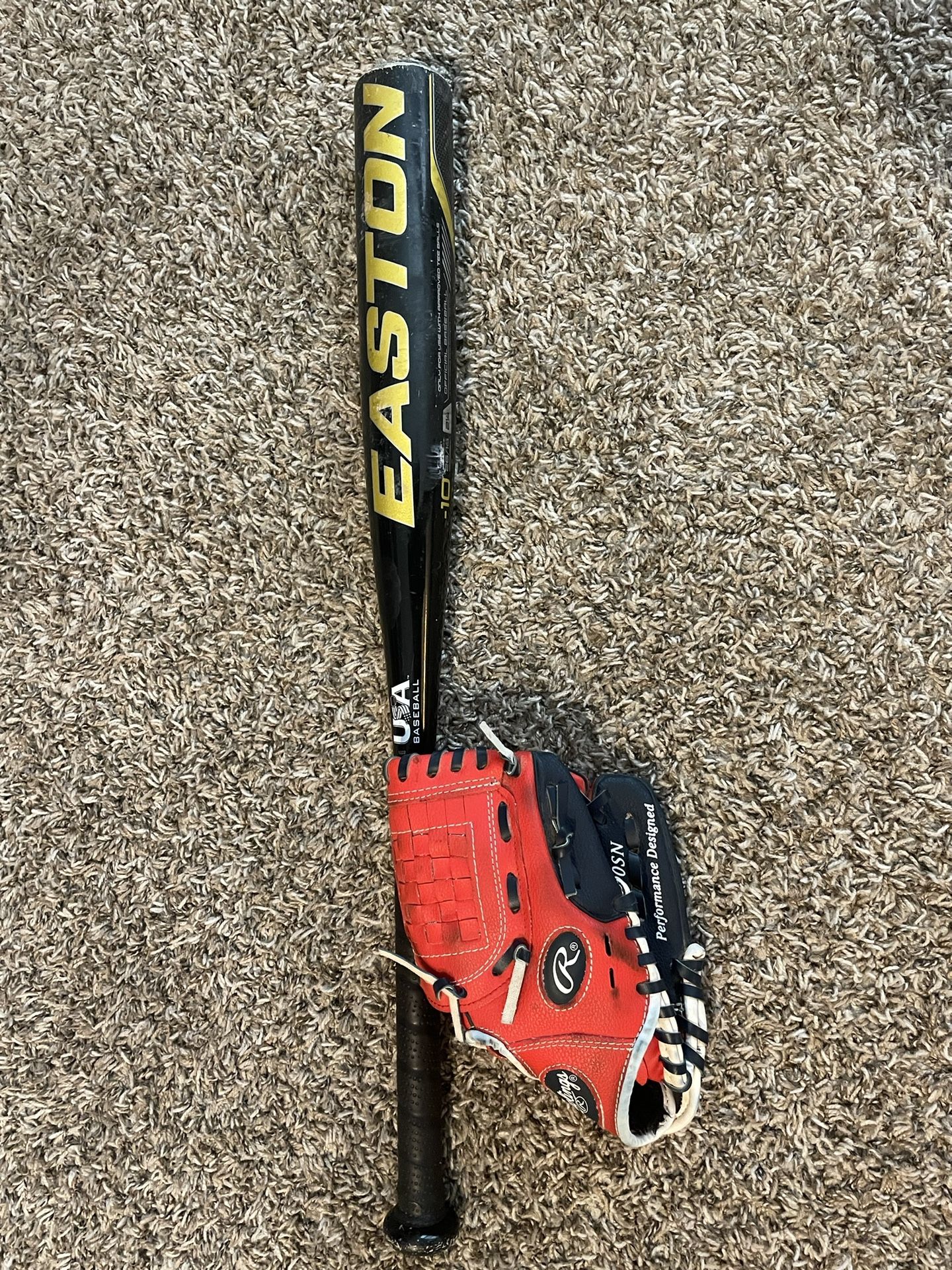 Youth Baseball Bat & Glove