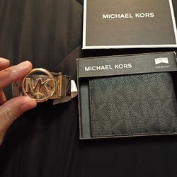 Micheal Kors Wallet And Belt 50$  