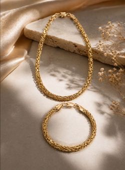 Jewelry  gold stainless set