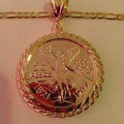 New 50 Pesos Centenario Gold Plated 