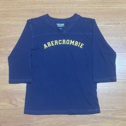 Vintage Y2K Abercrombie & Fitch Spellout 3/4 Sleeve Jersey Size XS