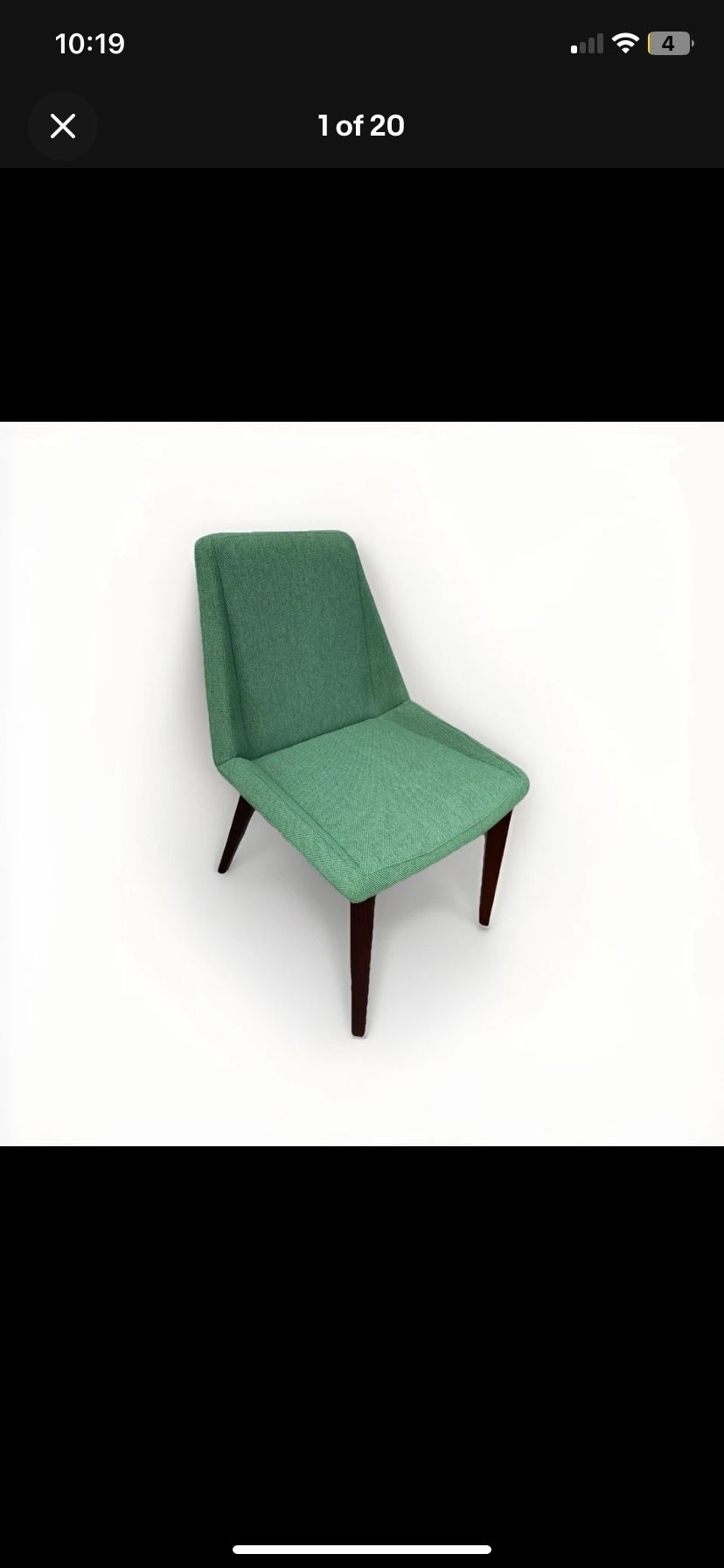 MCM Chair Green Beech Wood Legs Arcadia Nios Maharam Mode Bonsai Bourbon RARE