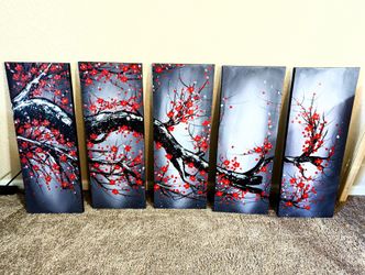 GORGEOUS 5 PIECE PAINTING 