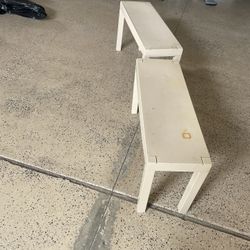 Two plastic shelf