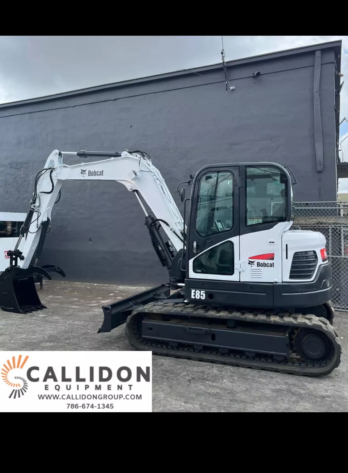 2015 Bobcat E85 Tracked Excavator Enclosed Cab A/C Heat Aux Hyd Hours: 3,300