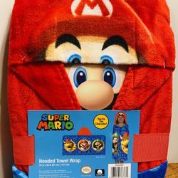 Super Mario Hooded Towel (24” x 50”)