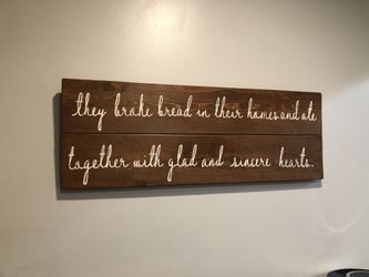 Wooden sign