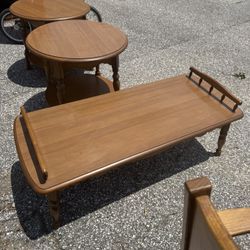 Three Piece Coffee And Two End Table Set Like Brand New Only $95