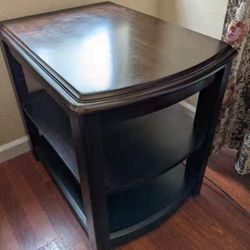 Solid Wood END Table In Coffee Color BROWN