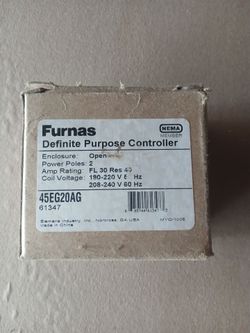 Furnas 2 Pole 30A 600V Class 45 Motor Control Contactor