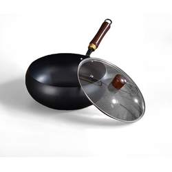 Iron Pot, Unenameled Cast Iron Casserole, Non-Stick Japanese Iron Pan with Lid without Coating Durable and Rust-Free for Kitchen Cooking Frying (Hamme