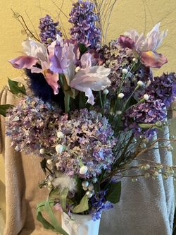 Purple Floral Arrangement, 30”high, $10