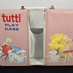 Vintage 1965 Tutti Play Case - Pink -Doll Carrying Case Made By Mattel