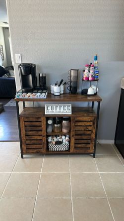 Coffee bar cabinet