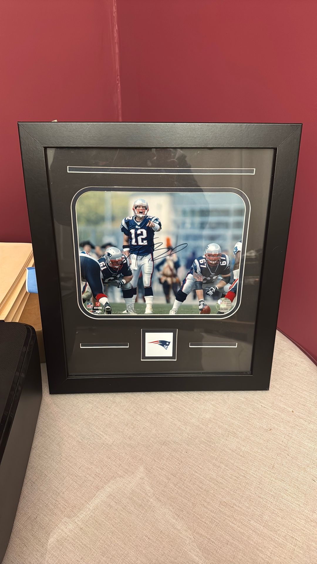 Tom Brady Autographed “Audible” Photo