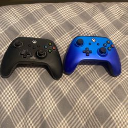 2 Xbox 1 Controllers Both Are Plug In 