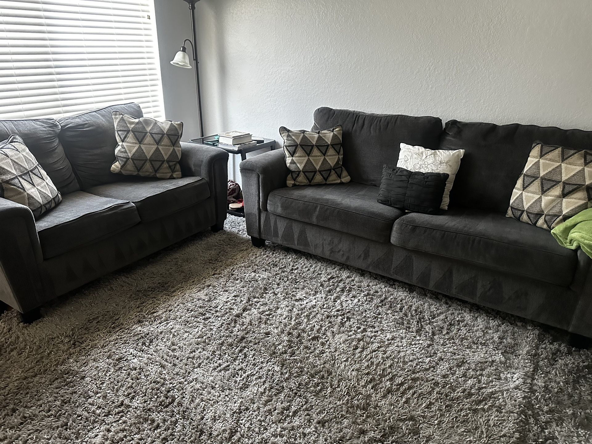 DARK GRAY COUCH & LOVESEAT W/ FREE DELIVERY 