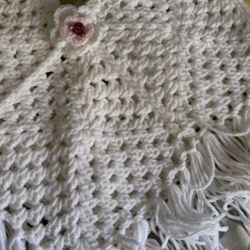 Ponchos Tejidos A Crochet De Niña Talla. 1 Y 2 Años