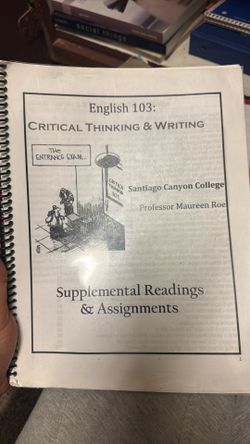 English 103 Critical Thinking And Writing 