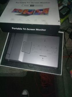 Portable Tri-Screen Monitor 14 Inch