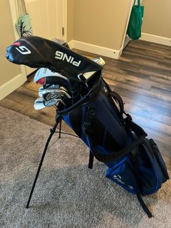 Complete Set of Men’s Taylormade & PING Golf Clubs with Taylormade Carry Bag