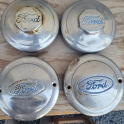 Set of 4 Ford Truck Hub Caps. Stainless Steel