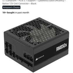 Corsair RM850x Fully Modular Power Supply (80+ Gold, Like New)