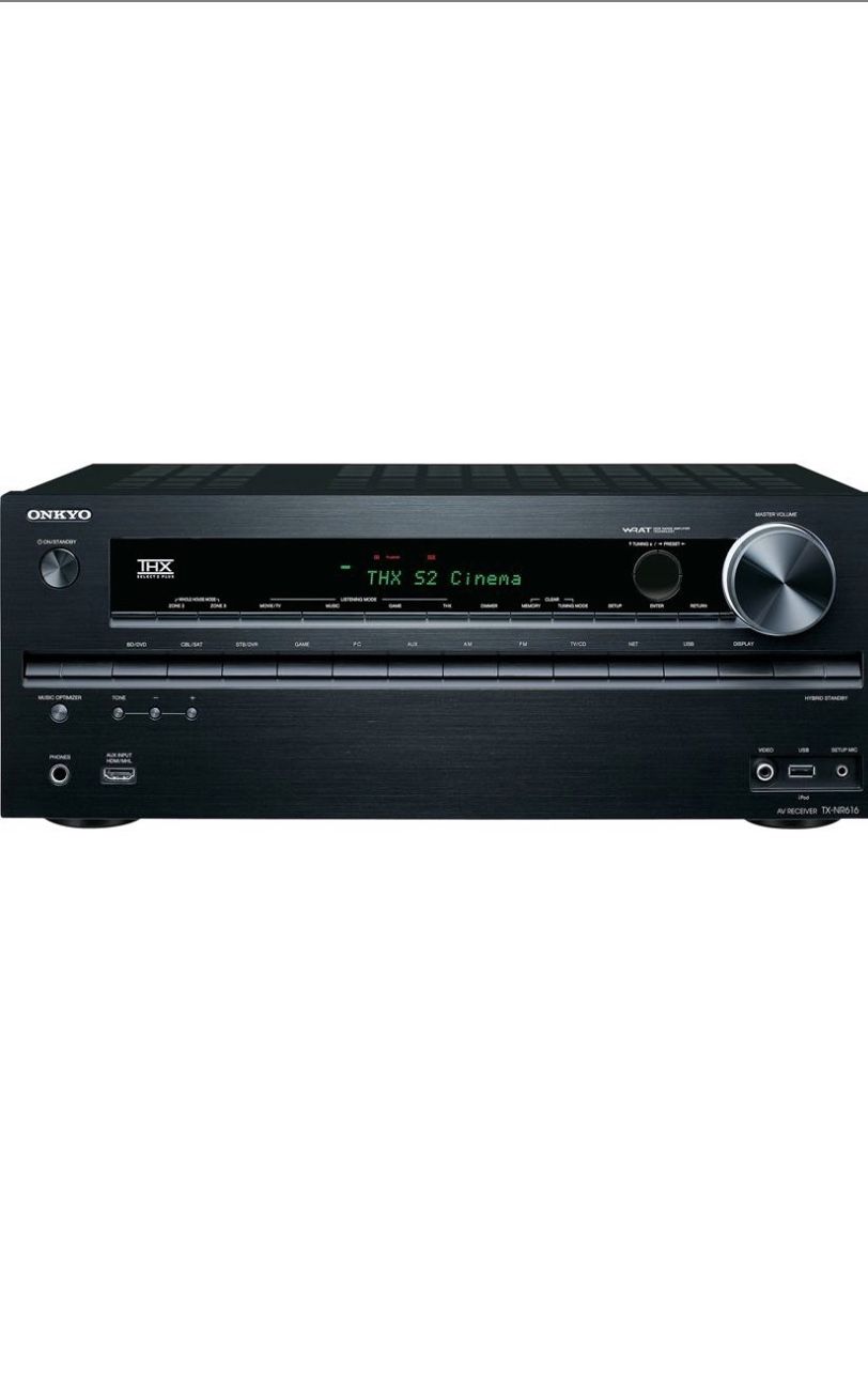 Onkyo TX-NR 616 Home Theater Receiver 7.2 channel 100 watts per channel. THX select 2 plus including Dolby True HD and DTS- HD Master Audio. NR616 u