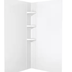 38 in. W x 70.63 in. H 3-Piece Glue Up Corner Shower Wall Surrounds