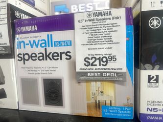 BRAND NEW- AUTHORIZED DEALER!!! Yamaha NS-IW470 3-Way In-Wall Speaker For Custom Install (White, Pair), 6"