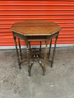 1900s Antique Octagon Tea Table