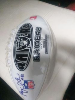 Autographed Oakland raiders football