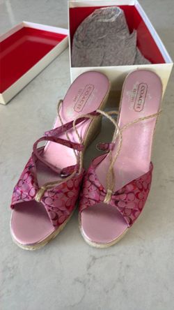 Coach Signature Espadrille Wedge Sandals