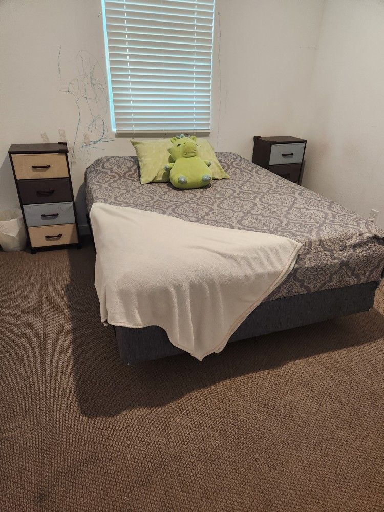FREE Queen Matress With Box Spring And Frame