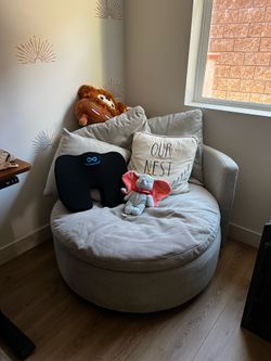 Corner couch-swivel in place