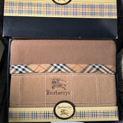 Burberrys 90’s Vintage Wool Blanket New Unused