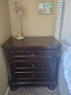 Solid wood 3 drawer nightstands
