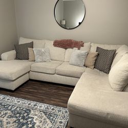 Large Off white Sectional Couch 