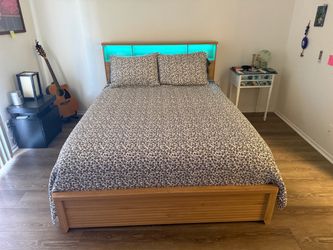 Queen Storage Bed Frame w/ LED + Charging