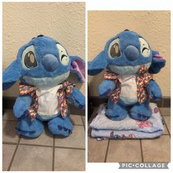 Stitch plush with blanket