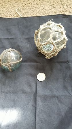 Japanese glass fishing floats 2",4" and 1.5' diameter