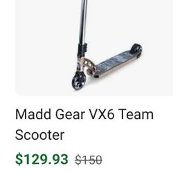 Kids MADD GEAR Kick Board Scooter Solid Aluminum Never Rust Durable 💪 Folds Up Small Easy Store And Go 👍retails On Sale $130+Tax