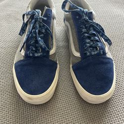 VANS Dodgers MLB Wool Old Skool Sneakers Size Men 10 Blue - Great Condition
