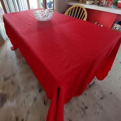 Red  Christmas Tablecloth 