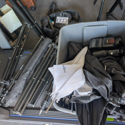 Lightstands, Umbrellas, Tripod And Lights/Flashes